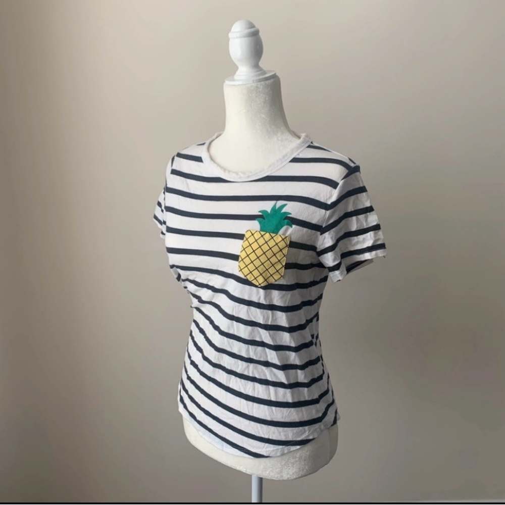 Old Navy Pineapple Striped T-Shirt - Small